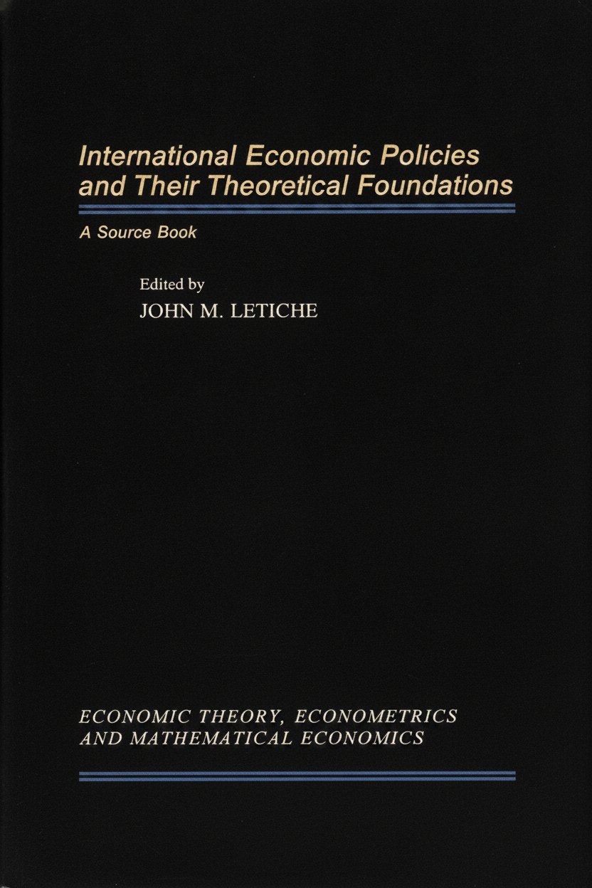 Book cover for International economic policies and their theoretical foundations: A source book (Economic theory, econometrics, and mathematical economics) by John M. Letiche