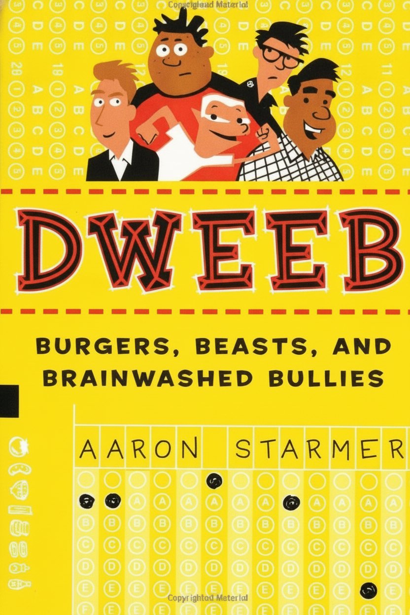 Book cover for Dweeb: Burgers, Beasts, and Brainwashed Bullies by Starmer, Aaron