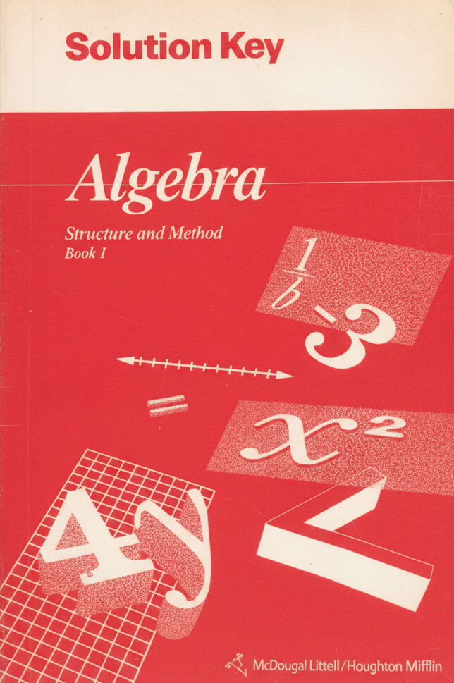 Book cover for Algebra: Structure and Method: Solution Key, Book 1 by Brown;Dolciani, Mary P.;Sorgenfrey, Robert H.;Cole, William L.