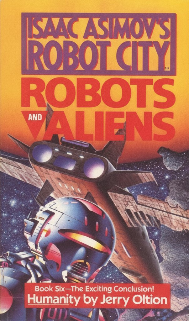 Book cover for Humanity (Isaac Asimov's Robot City : Robots and Aliens, Book 6) by Oltion, Jerry
