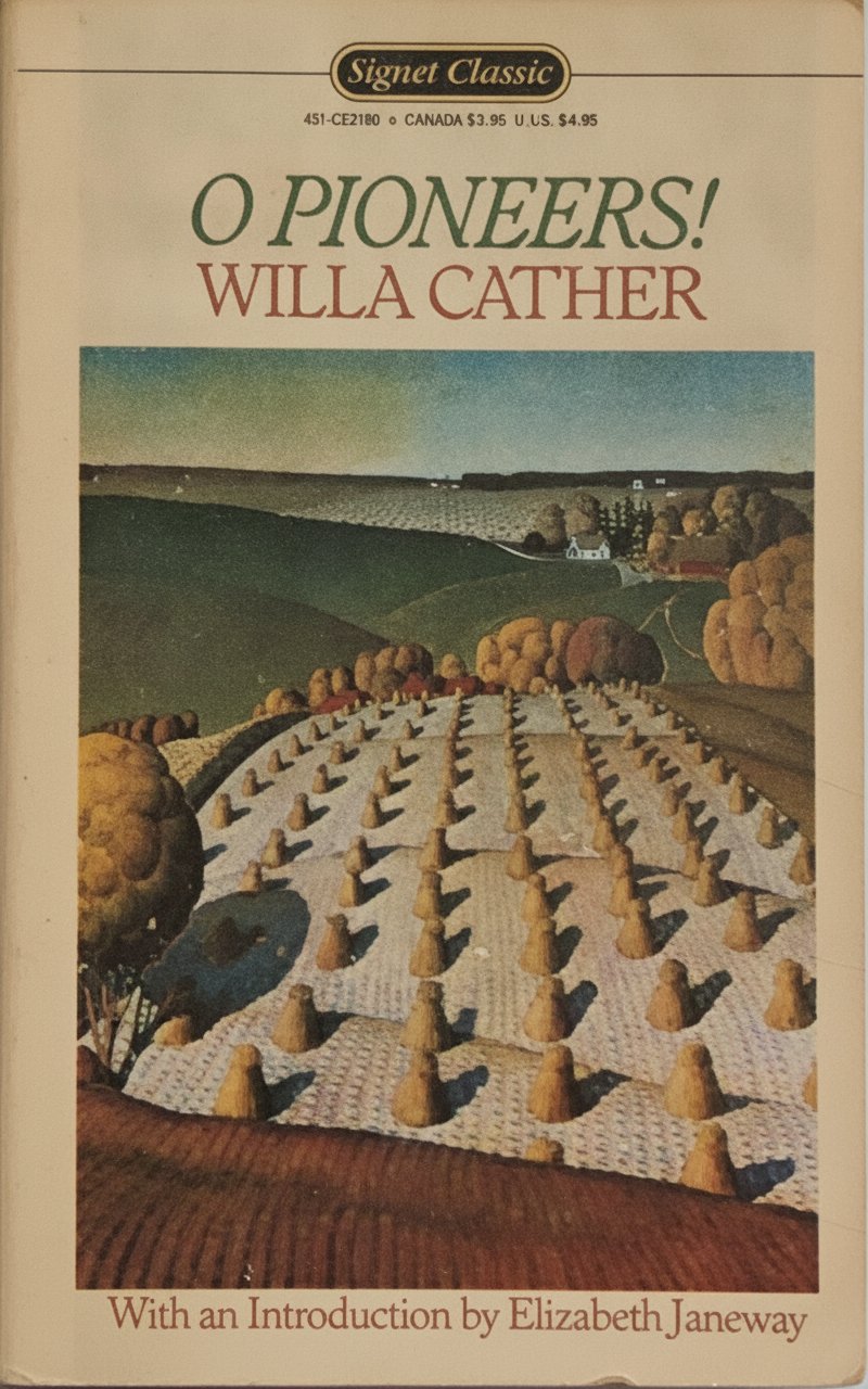 Book cover for O Pioneers! by Willa Cather