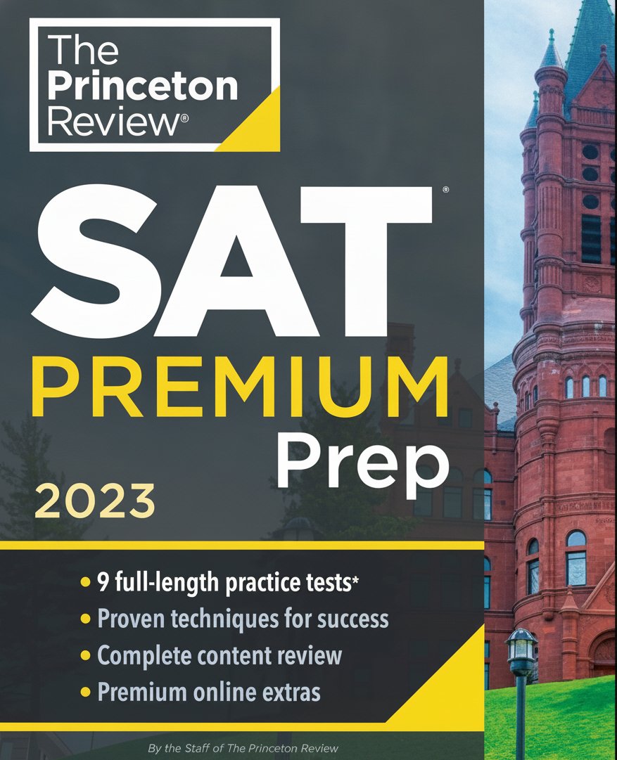 Book cover for Princeton Review SAT Premium Prep, 2023: 9 Practice Tests + Review & Techniques + Online Tools (College Test Preparation) by The Princeton Review