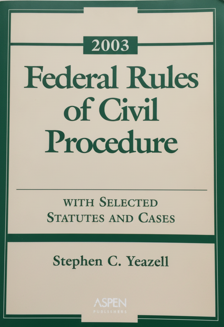 Book cover for Federal Rules of Civil Procedure, 2003 Statutory Supplement by Yeazell, Stephen C.
