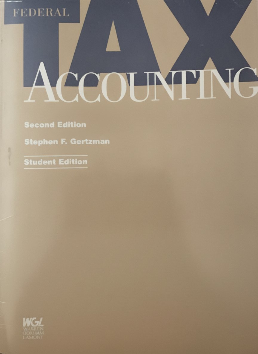 Book cover for Federal tax accounting by Gertzman, Stephen F