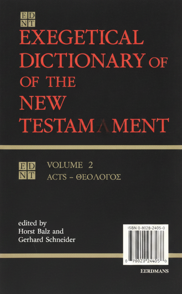 Book cover for Exegetical Dictionary of the New Testament (3 Volume Set) by Balz, Horst