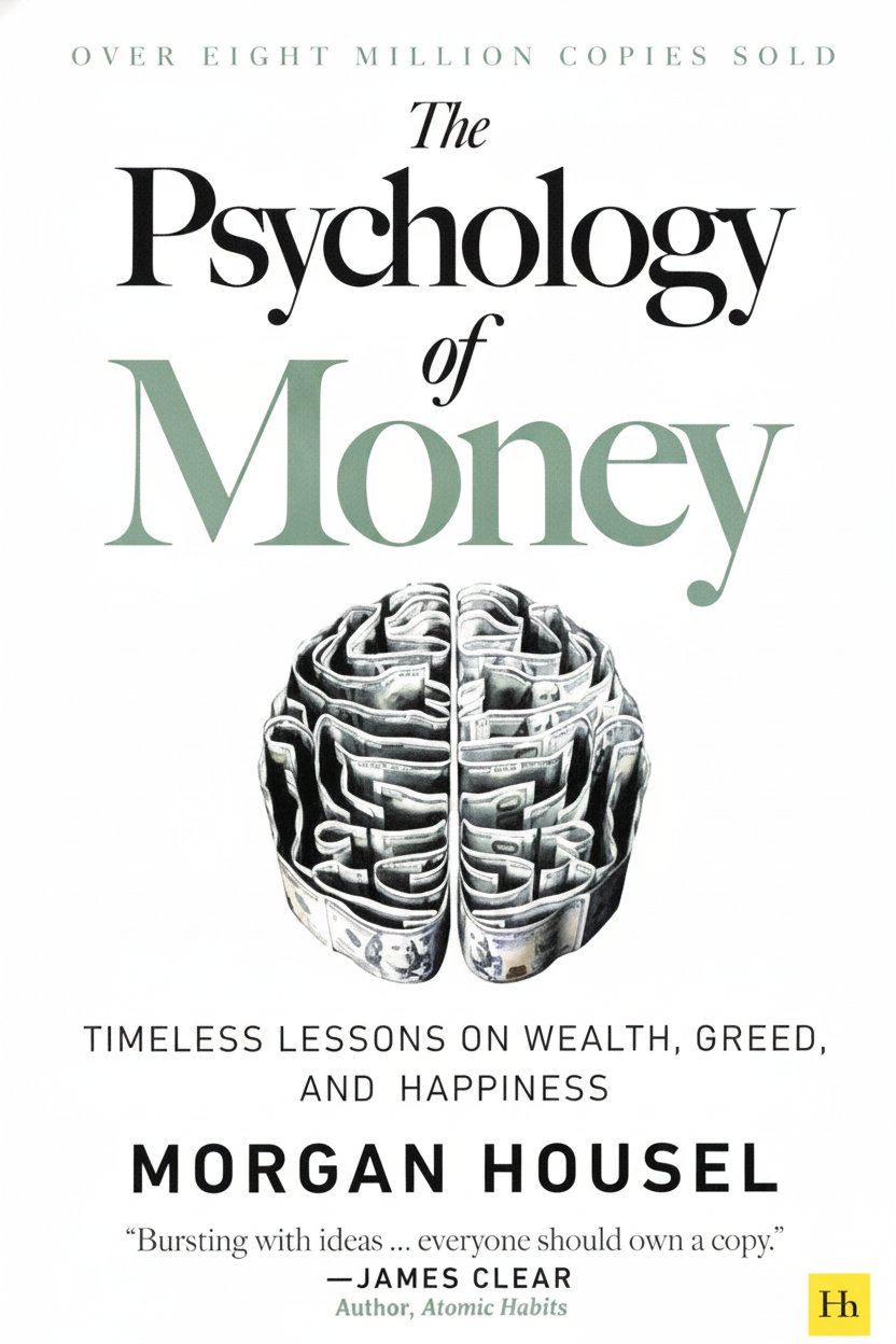 Book cover for The Psychology of Money: Timeless lessons on wealth, greed, and happiness by Housel, Morgan