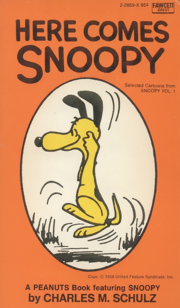 Book cover for Here Comes Snoopy by Charles M. Schulz
