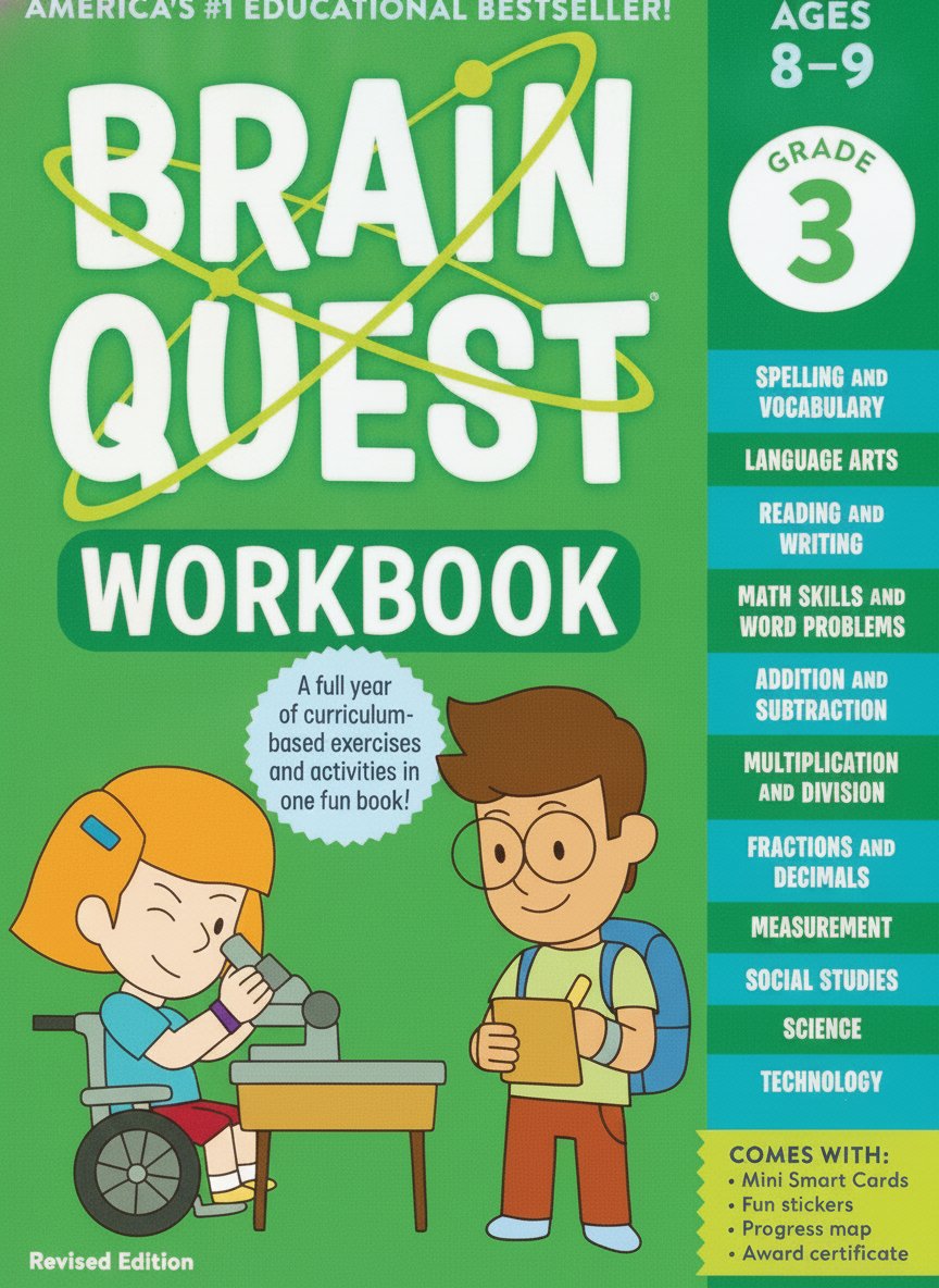 Book cover for Brain Quest Workbook: 3rd Grade Revised Edition by Workman Publishing