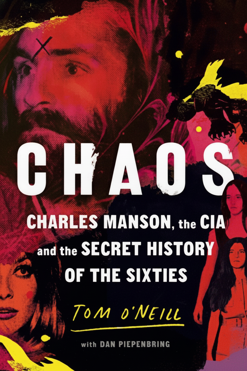 Book cover for Chaos: Charles Manson, the CIA and the Secret History of the Sixties by O’Neill, Tom