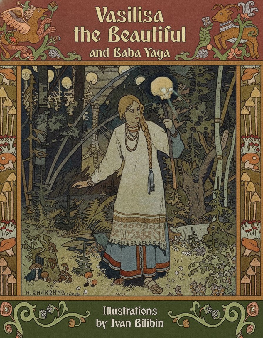 Book cover for Vasilisa the Beautiful and Baba Yaga (Illustrated) by Afanasyev, Alexander
